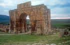 Triumphal arch of Caracalla, constructed 217 AD, Volubilis, Morocco